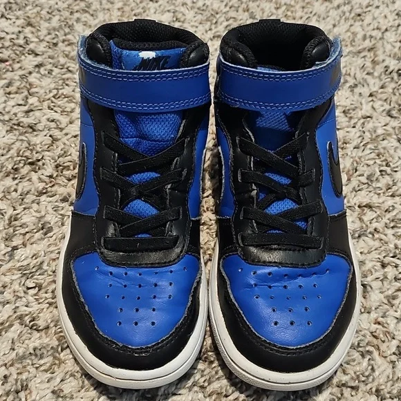 Nike Kids Black and Blue High-Top Sneakers Size 11c - Picture 5 of 6